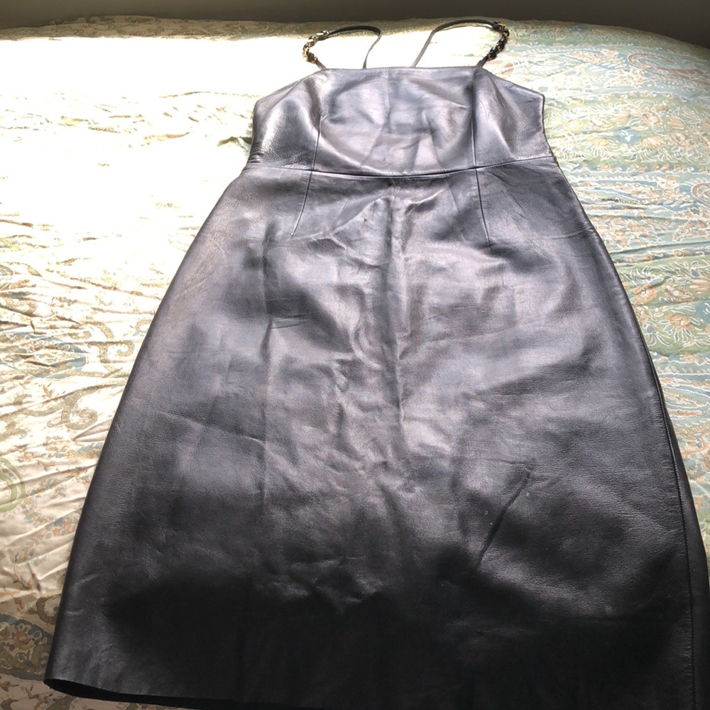 Prada Buttery black leather dress - Picture 2 of 11